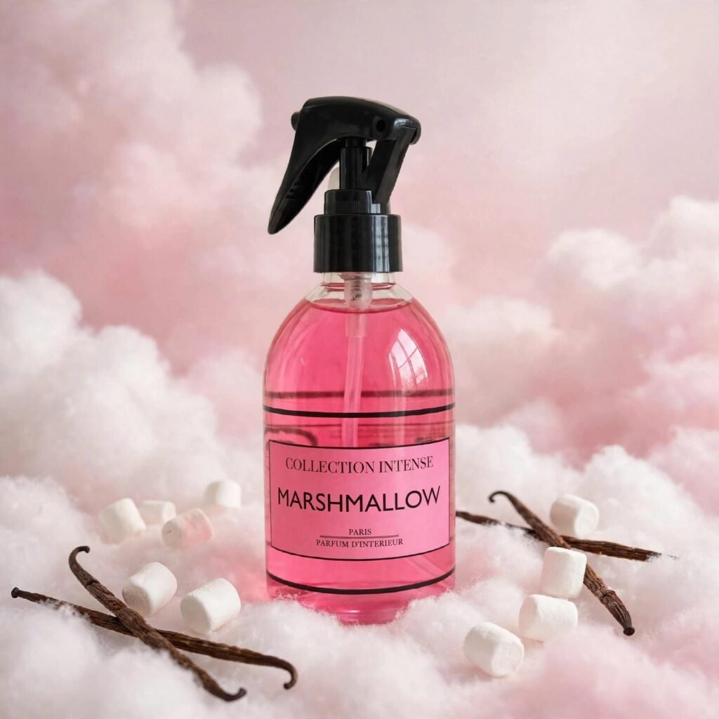 Spray textile marshmallow collection intense – vêtements canapé lit voiture